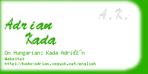 adrian kada business card